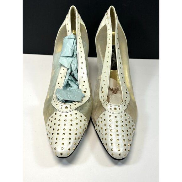 J Renee Joy Pumps Womens Sz 10 N Narrow Fabric Beads Uppers Sequins Off White - Picture 2 of 16